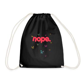NOPE - ne soyez pas un béni-oui-oui! - Sac de sport léger - noir - Devant