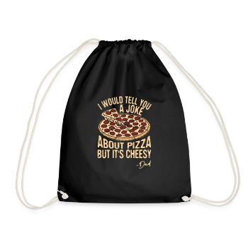 Je vous raconterais une blague sur la pizza - Sac de sport léger - noir - Devant