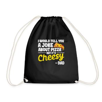 Je vous raconterais une blague sur la pizza - Sac de sport léger - noir - Devant