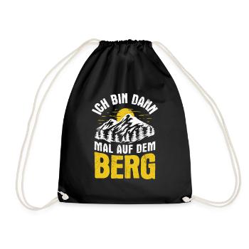 Berge Wanderer Natur Liebhaber Wandern Bergsteiger - Turnbeutel - Schwarz - Vorne