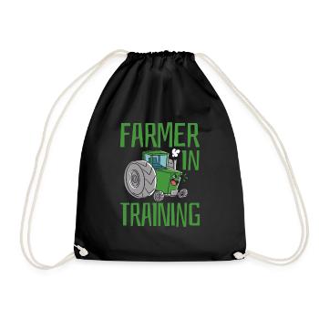 Farmer in training - Drawstring Bag - black - Front