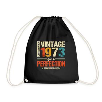Vintage 1973 vintage anniversaire cadeau rétro - Sac de sport léger - noir - Devant