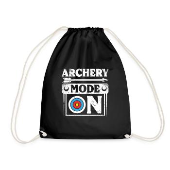 Archery mode on - Turnbeutel - Schwarz - Vorne