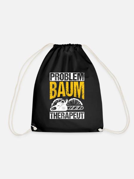 Problem Baum Therapeut Motorsäge Kettensäge Förste - Turnbeutel - Schwarz