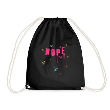 NOPE - ne soyez pas un béni-oui-oui! - Sac de sport léger - noir - Devant
