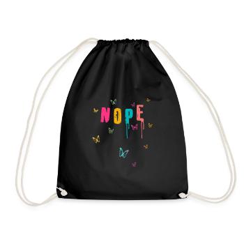 NOPE - ne soyez pas un béni-oui-oui! - Sac de sport léger - noir - Devant