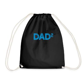 Funny Dad Fathers Day 2 Pregnancy - Drawstring Bag - black - Front
