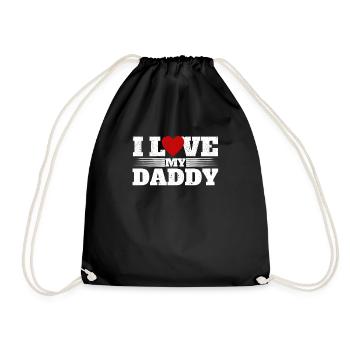 J’aime mon papa drôle meilleur papa amant - Sac de sport léger - noir - Devant