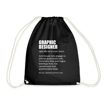 Graphic Designer Funny Dictionary Definition - Turnbeutel - Schwarz - Vorne