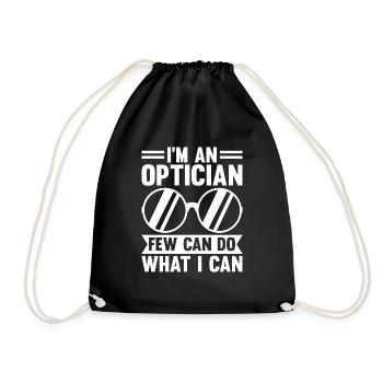 Optician Sayings Optometrist Ophthalmologist - Drawstring Bag - black - Front