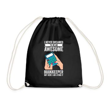Bookkeeping Accountant Bookkeeper - Drawstring Bag - black - Front