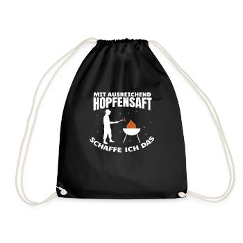Grillen und Camper Geschenkidee - Turnbeutel - Schwarz - Vorne