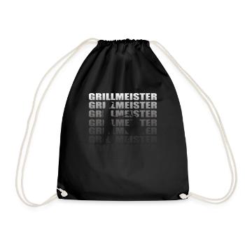 Grillen und Camper Geschenkidee - Turnbeutel - Schwarz - Vorne