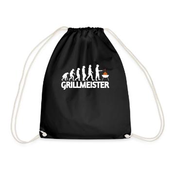 Grillen und Camper Geschenkidee - Turnbeutel - Schwarz - Vorne