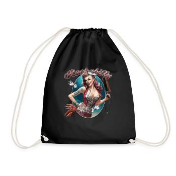 Vintage Rockabilly Girl - Sac de sport léger - noir - Devant
