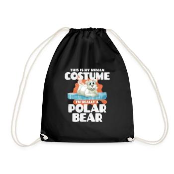 Ours blanc - Sac de sport léger - noir - Devant