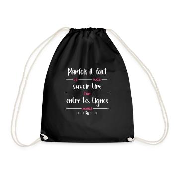 je vais être mamie - Sac de sport léger - noir - Devant