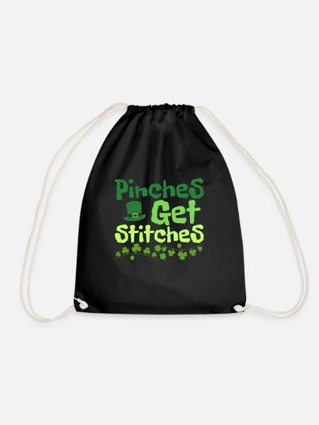 Pinches Get Stiche, lustiger St. Patricks Day - Turnbeutel - Schwarz