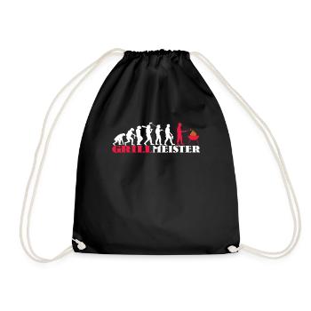 Grillen und Camper Geschenkidee - Turnbeutel - Schwarz - Vorne