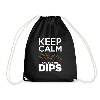 Keep Calm And Buy The Dips Investor Day - Turnbeutel - Schwarz - Vorne