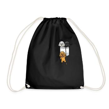 Cockapoo Chien dans le sac - Sac de sport léger - noir - Devant