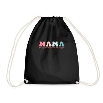 Fête des mères - Love Mama Family Life - Sac de sport léger - noir - Devant