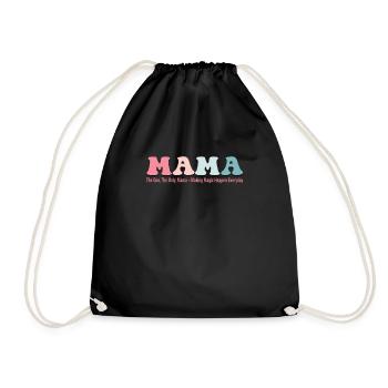 Muttertag - Mama macht Magie möglich - Turnbeutel - Schwarz - Vorne