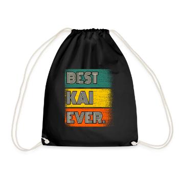 Kai Name Gift Quote Funny - Drawstring Bag - black - Front