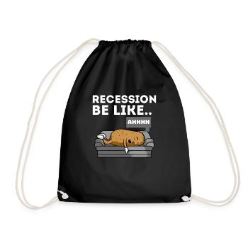 Récession Soyez comme drôle de canapé de pommes de terre Amusement sarcastique - Sac de sport léger - noir - Devant