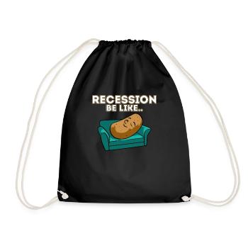 Récession Soyez comme une pomme de terre cool canapé sarcastique - Sac de sport léger - noir - Devant
