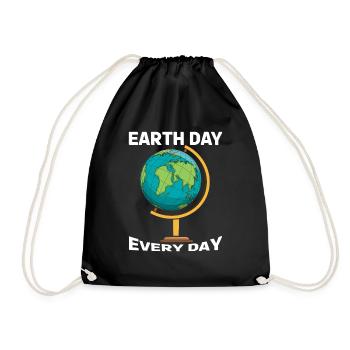 Journée Sauvez la nature et les océans Jour de la Terre tous les jours - Sac de sport léger - noir - Devant