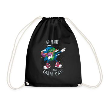 Save Nature Oceans Day Go Planet Earth Day - Turnbeutel - Schwarz - Vorne