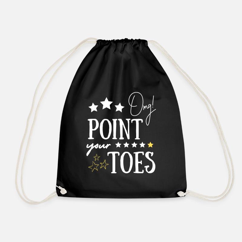 OMG Point Your Toes - Drawstring Bag - black
