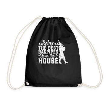 Relax The Best Bagpiper Is In The House - Bagpipe - Drawstring Bag - black - Front