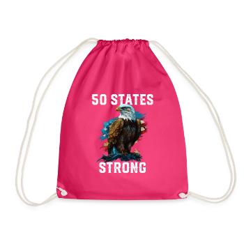 50 États forts Pygargue à tête blanche américain Amérique 4ème - Sac de sport léger - fuchsia - Devant