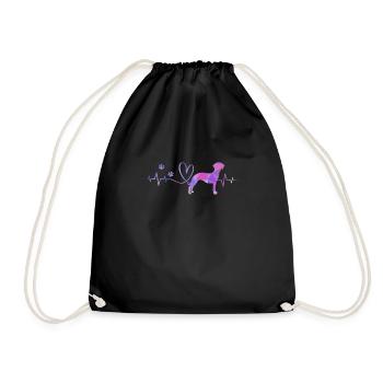 Whippet - Turnbeutel - Schwarz - Vorne