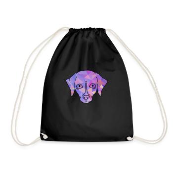 Whippet - Turnbeutel - Schwarz - Vorne