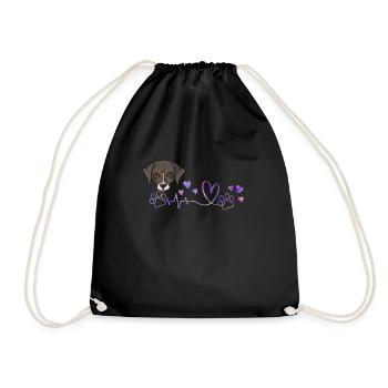 Whippet - Drawstring Bag - black - Front