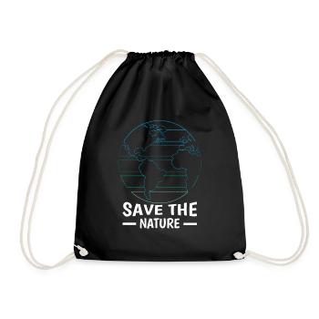 Journée minimaliste Save Nature Oceans Jour de la Terre - Sac de sport léger - noir - Devant