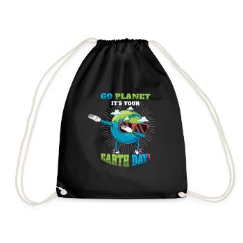 Save Nature Oceans Day Go Planet Es ist Earth Day - Turnbeutel - Schwarz - Vorne