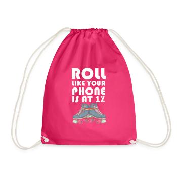 Inline Skater - Turnbeutel - Fuchsia - Vorne