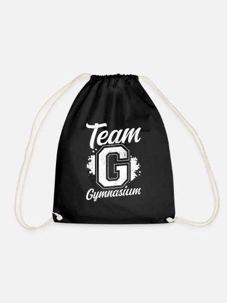 Team G Gymnasium - Schulkind Schulwechsel Geschenk - Turnbeutel - Schwarz