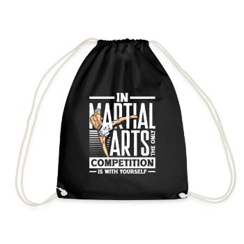 Dans la compétition d’arts martiaux est avec vous-même Jiu - Sac de sport léger - noir - Devant