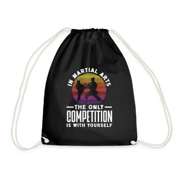 Dans la compétition d’arts martiaux est avec vous-même Jiu - Sac de sport léger - noir - Devant