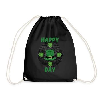 Happy Day - Drawstring Bag - black - Front