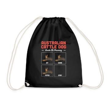Australian Cattle Dog - Drawstring Bag - black - Front
