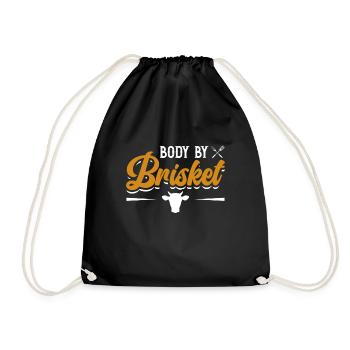 Body of Brisket - Funny bbq smoker - Drawstring Bag - black - Front