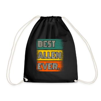 Allen Name Gift Quote Funny - Drawstring Bag - black - Front