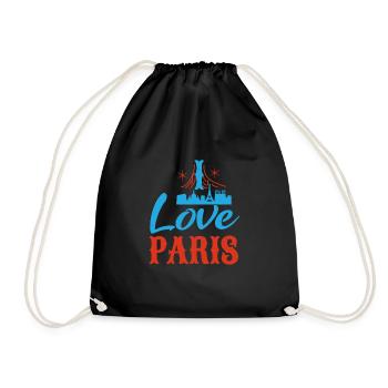 I LOVE PARIS - Drawstring Bag - black - Front