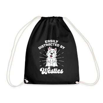 West highland terrier - Drawstring Bag - black - Front
